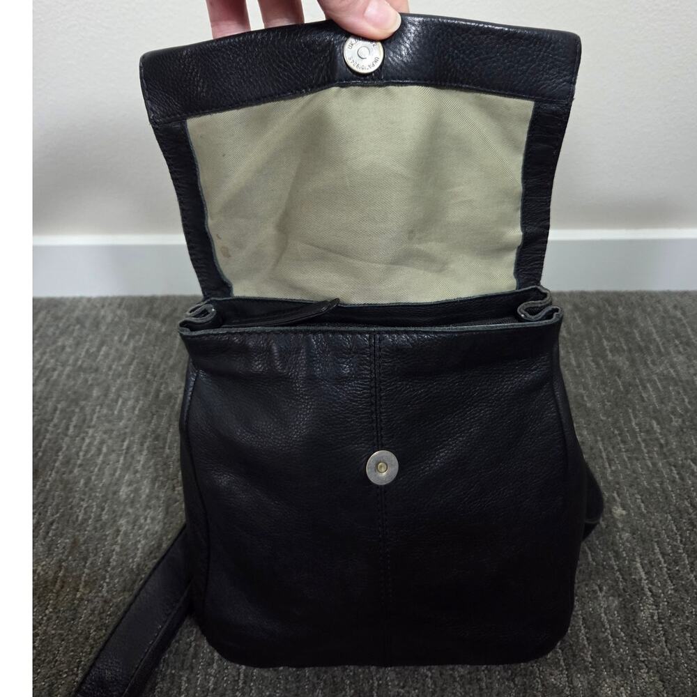 American Leather Co Black Leather Backpack Purse - Picture 9 of 16